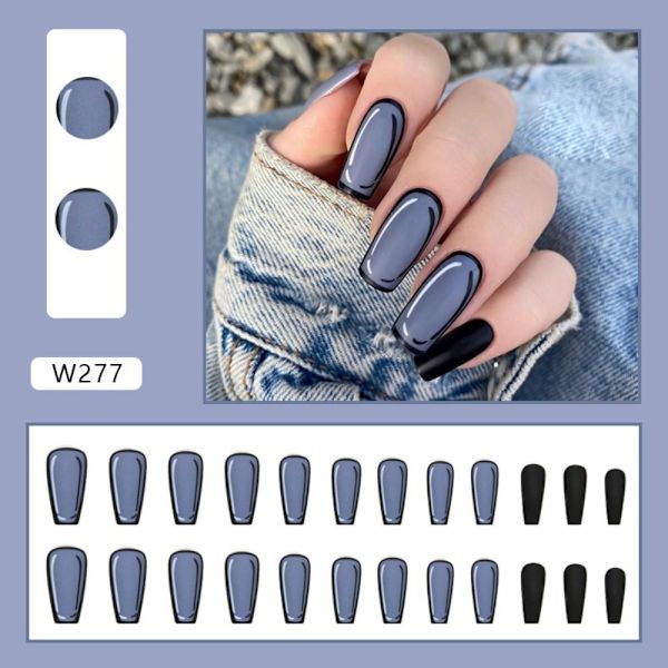 24st Fake Nails Long French W277 W277