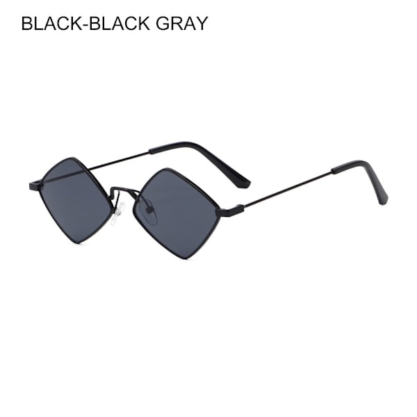 Damsolglasögon Diamond Shape SVART-SVART GRÅ SVART-SVART Black-Black Gray