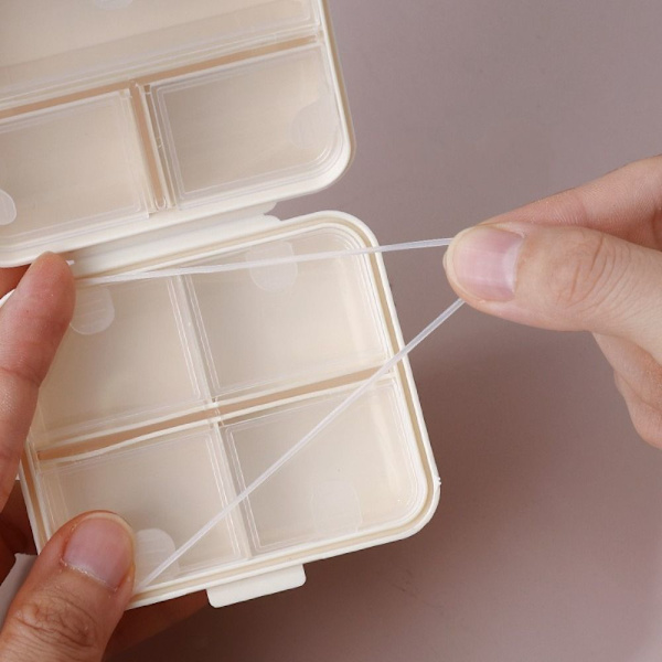 Pill Box Pill Förvaringsbox GUL REKTANGEL REKTANGEL Yellow Rectangle-Rectangle