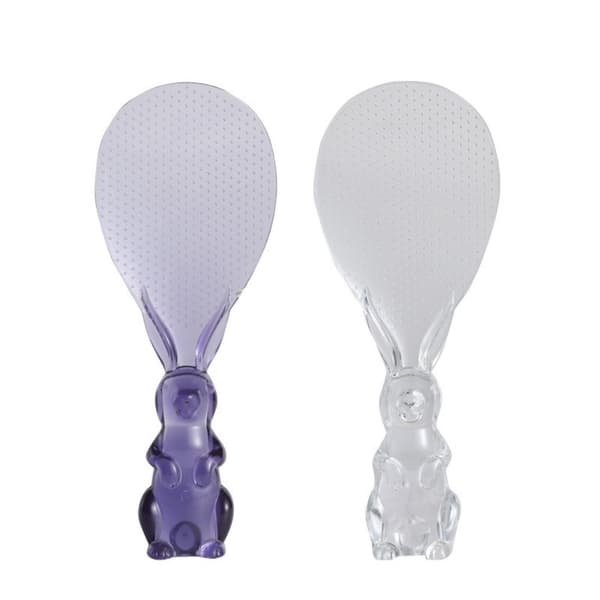 2 stående skedar ris spade VIT White