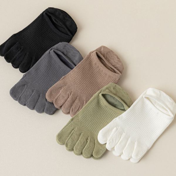 Herrstrumpor med öppen tå Svettabsorberande strumpor GRÅ grey