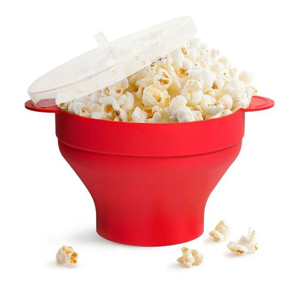 2PCS Silikon Popcorn Bowl Popcorn Popper Maker Mikrovågsugn