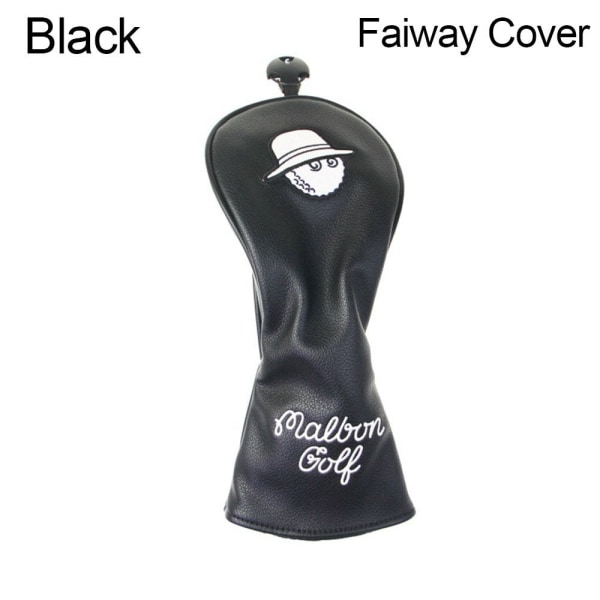 Golf Club Head Cover Golf Tre Cover SORT FAIWAY COVER FAIWAY Black Faiway Cover-Faiway Cover