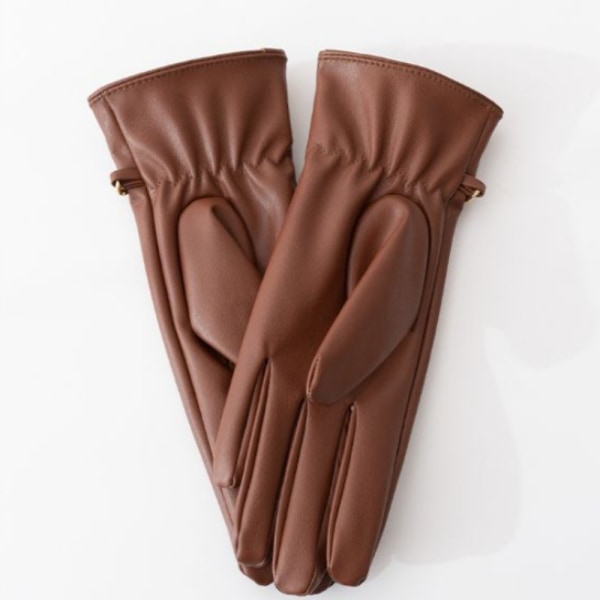 Läderhandskar Vintertjocka handskar BRUN Brown