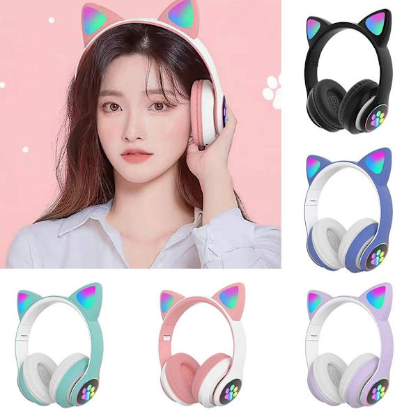 Bluetooth Hovedtelefoner Gaming Headset SORT Black