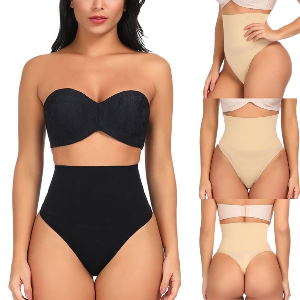 Slimming Waist Trainer String G-string SVART M Black M