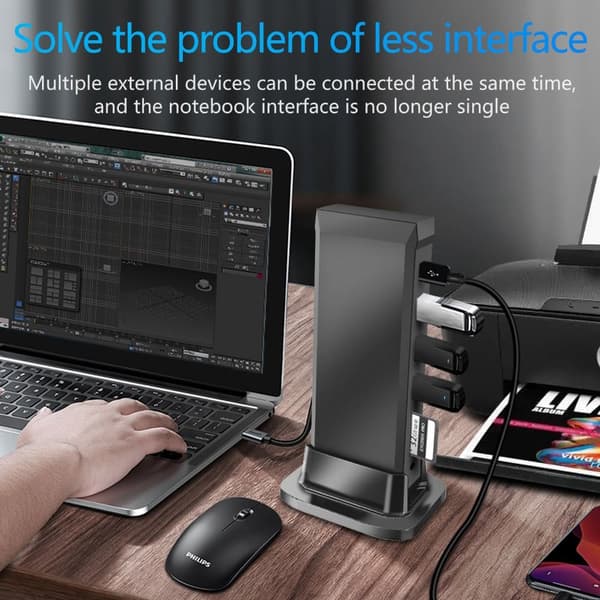 13 i 1 Typ C HUB USB-C Splitter Dock Station