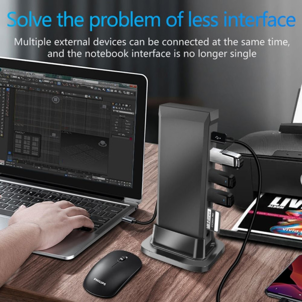 13 i 1 Type C HUB USB-C Splitter Dock Station