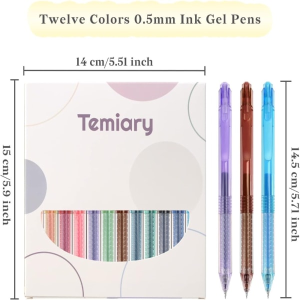 12 stk Søte penner Novelty Pens Novelty Søte blekkpenner