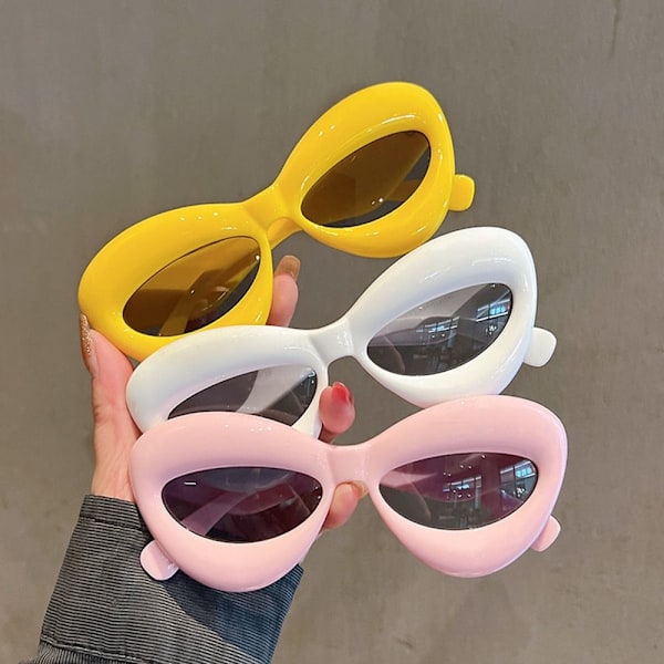 Y2K Solbriller Cat Eye SORT SORT Black