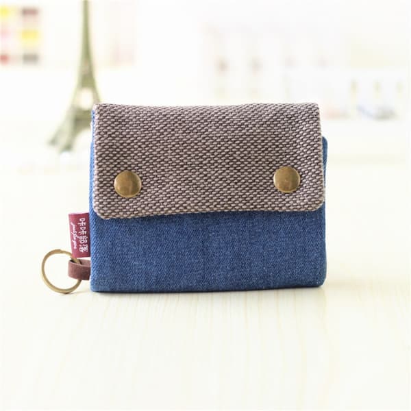 Canvas Wallet Lynlås Wallet LYS BLÅ Light Blue