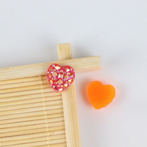 100 stk Farverige Perler Hjerteperler Sparkle Beads