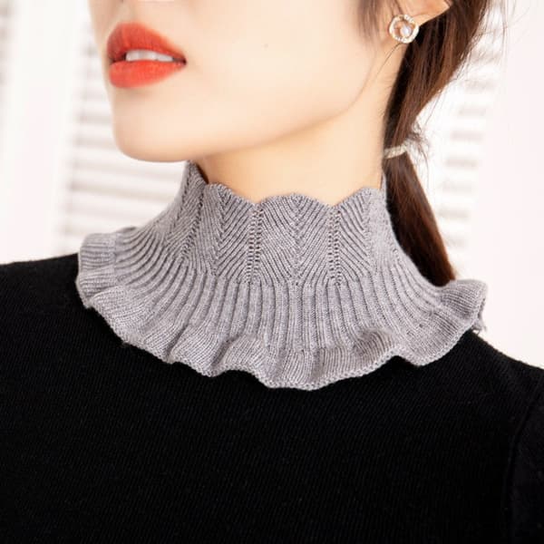 Vinter Neck Wrap Fake Collar Pullover KAFFE coffee
