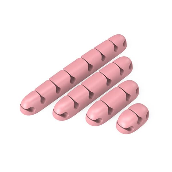4 kpl USB -kaapelin organizer langankelaus PUNKKI pink