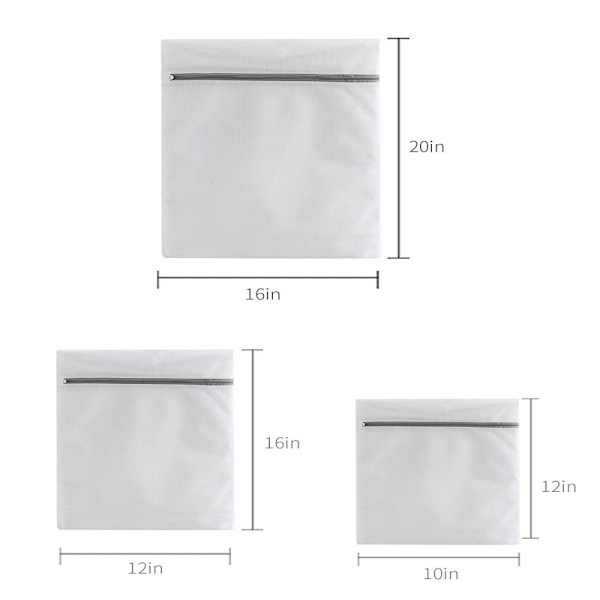 6 stk Små Fine Mesh Vaskesekker Lingeri Sekker Glidelås Vask 6pcs