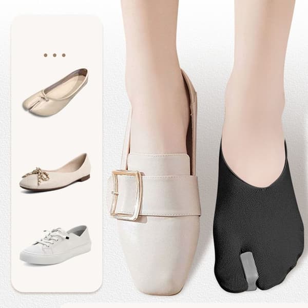 Bunion Corrector Two Toe Boat Sokker BEIGE Beige