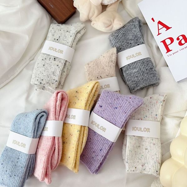 Termiske lange strømper Cashmere uldstrømper GRÅ grey