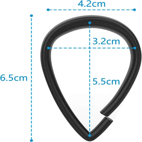 24 Stk Badeforhængskroge Badeforhængsringe Badeforhæng Black 24 Pcs-24 Pcs