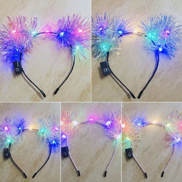 LED farvet krans krone pandebånd 5 5 5