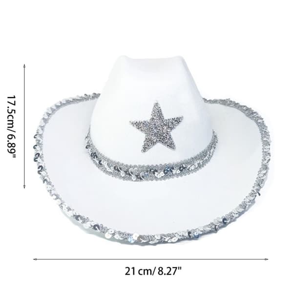 Cowboyhatt Festhattar VIT White