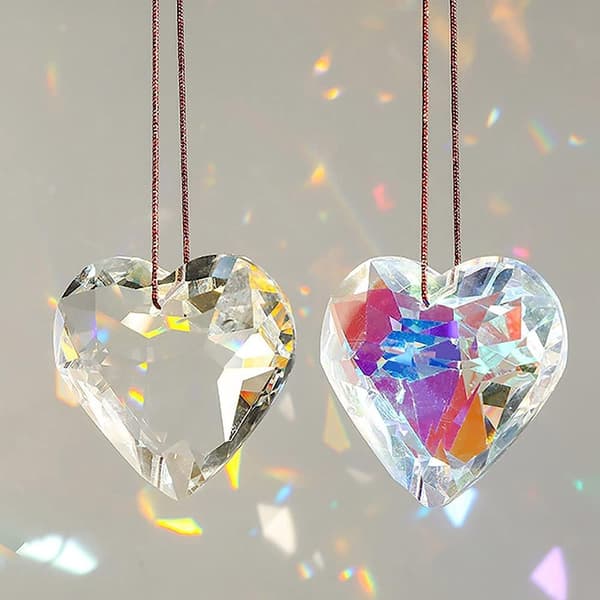 Sun Catcher Crystal Shiny Ornament RED Red