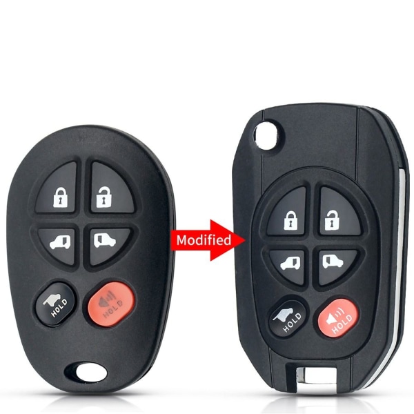 Kauko-auton avaimen kuori-auton case 6 painiketta 6 painiketta 6 Buttons