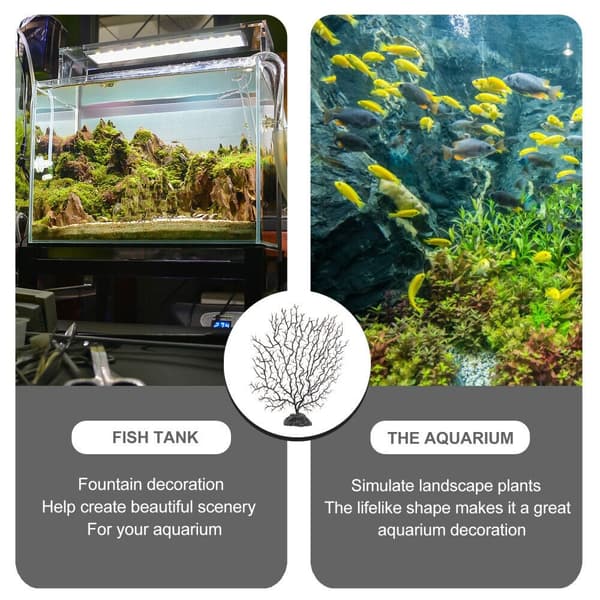 Akvarium dekorasjon Tank utsmykning HVIT White