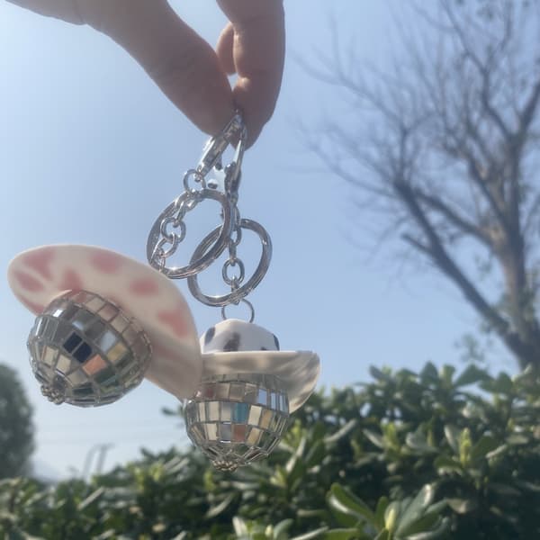 Disco Mirror Keychain Cowboy Keychain KAFFE coffee