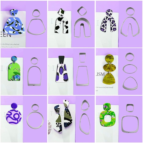 118 stk Polymer Clay Udstikkere Øreørings Udstikkere Bageform