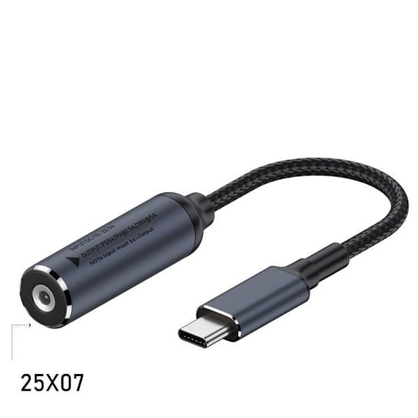 DC til Type C Converter Laptop Ladekabel 2,5X0,7MM 2,5X0,7MM 2.5x0.7mm