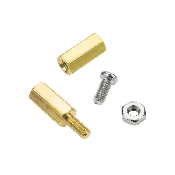 180 st Hex Mässing Spacer Sortiment Kit Standoff skruvmutter