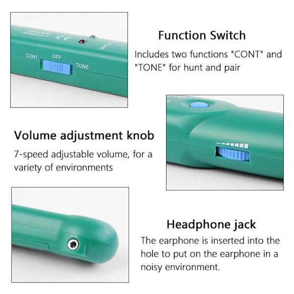 Ethernet Cable Tracker RJ11 RJ45 Wire Tracer Telefonton