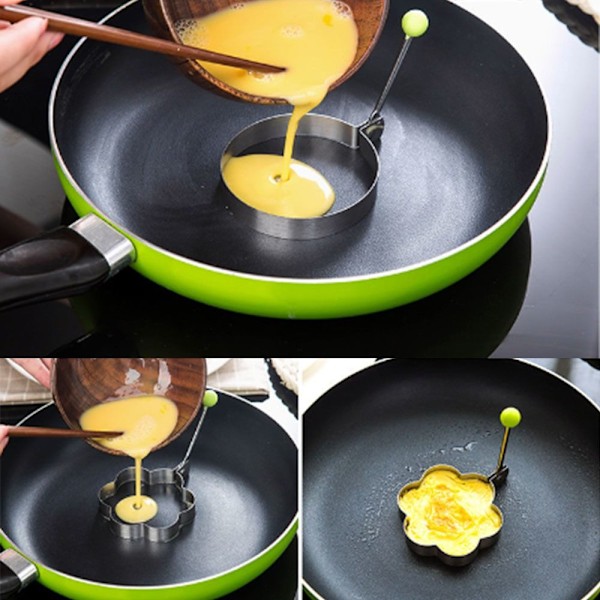 Stekt Ägg Pannkaka Shaper Form BLOMMA BLOMMA Flower