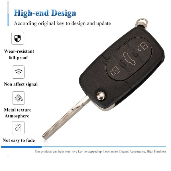 Bil Flip Key Bil Fjärrnyckel 4D0837231A 4D0837231A 4D0837231A