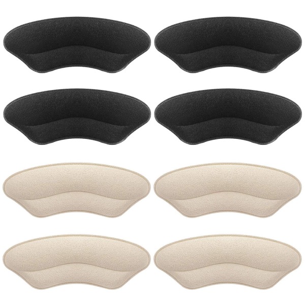2 Par Heel Grips Liner Bakside Hælputer SVART Black