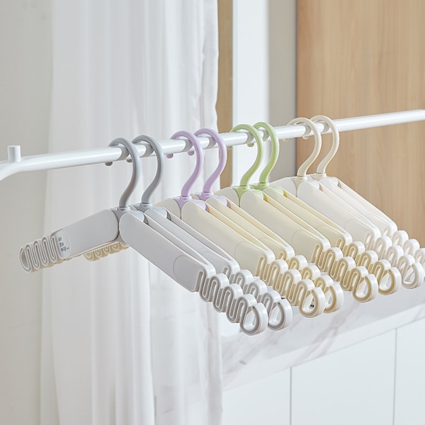 4 STK Sammenfoldelige Tøjbøjler Rejsebøjler Undertøjsholdere Light Gray 4 PCS-4 PCS