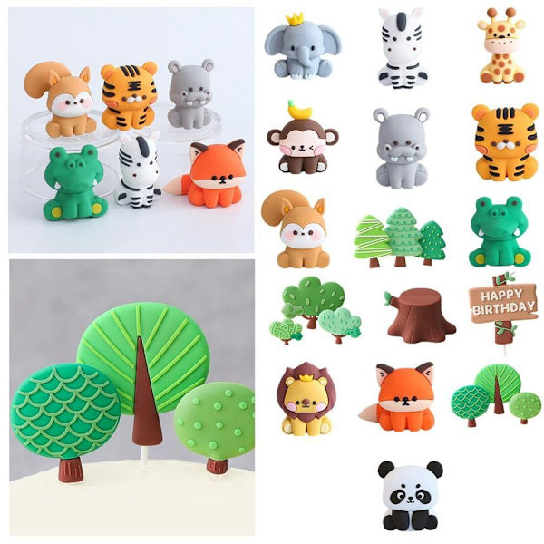 Animal Cake Topper Cake Insert STYLE 1 STYLE 1 Style 1