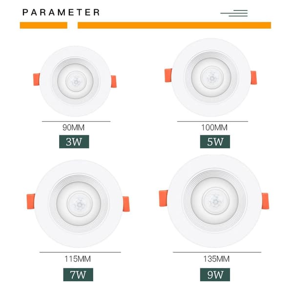 LED Takljus Downlight 9WCOLD WHITE KALLVIT 9WCold White