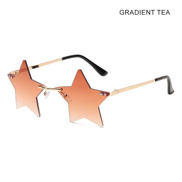 Båglösa solglasögon Star Shape GRADIENT TEA GRADIENT TEA Gradient Tea