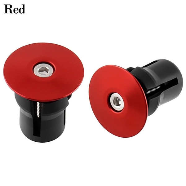 2st Ändpluggar Lås Handtag Styrplugg RÖD Red
