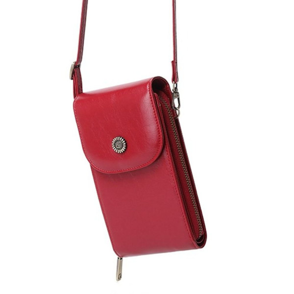Telefon Skulderveske Myntpung VINRØD wine red