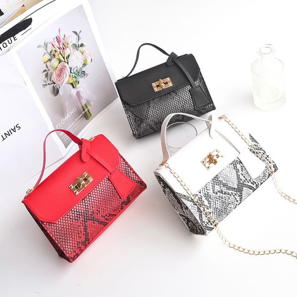 Dam Messenger Bag Dame Axelväska VIT White