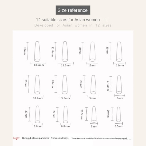 24 stk Fake Nails Long French W472 W472 W472