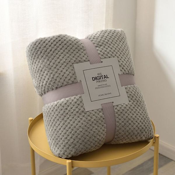 Sofa-teppe Fleece-teppe GRÅ Grey
