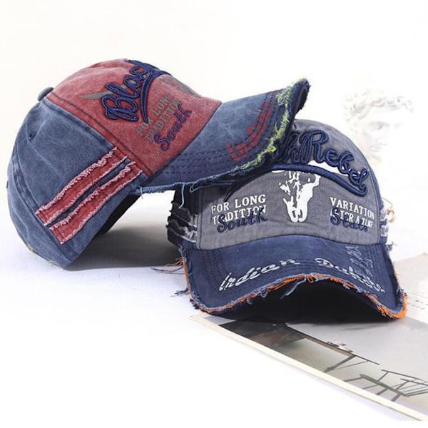 Broderi Baseball Caps Distressed Faded Cap SORT black