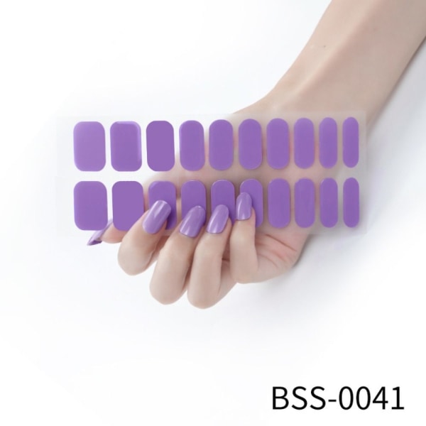 20 STK Halvherdet negleomslag Nail Gel Polish Strips BSS-0041 BSS-0041