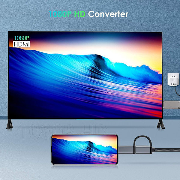 Android Type-C/Micro USB till HDMI-kabel MHL till HDMI-adapter