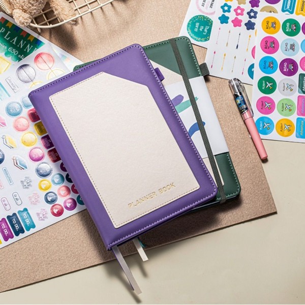 Agenda Planner Selvbindende notesbog LILLA purple
