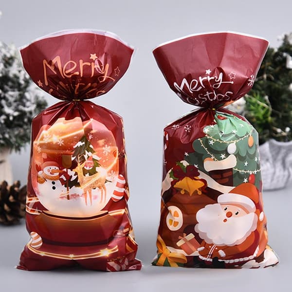 50st julgodispåsar Xmasförpackningspåsar Cookiepresentpåsar