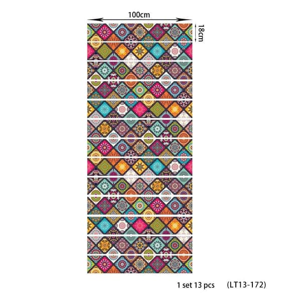 3D Stair Stickers Decals Peel and Stick Tile Backsplash